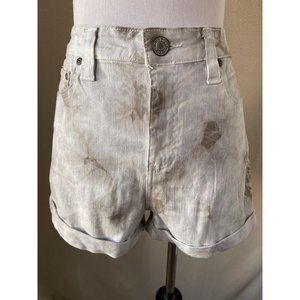 Dickies High-Rise Comfort Stretch Tan Acid Wash Jean Shorts